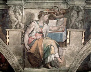 Sixtinische Kapelle Decke: Erythräische Sibylle, 1508-12
